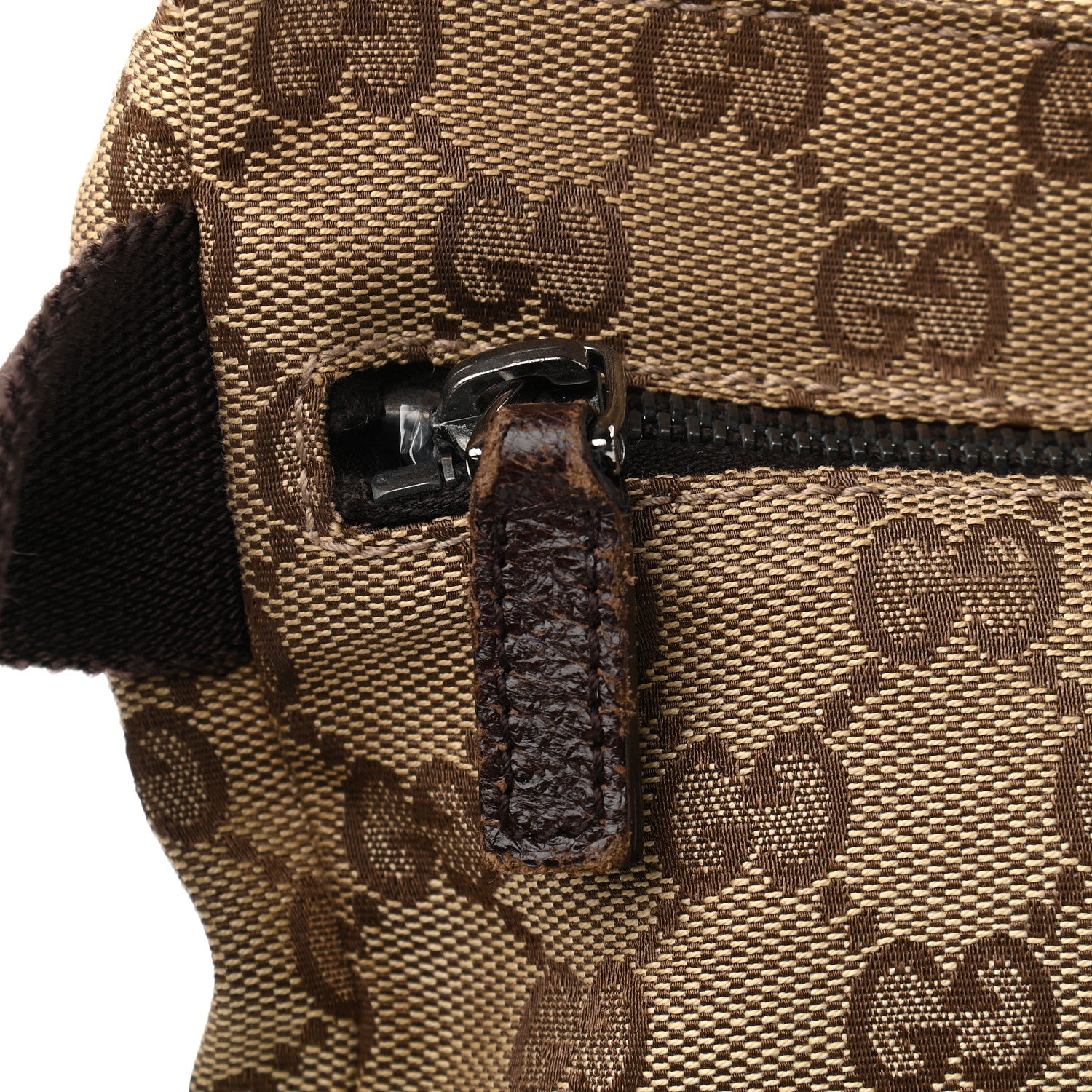 Gucci GG Monogram Double Pocket Belt Bag Dark Brown 7 of 9