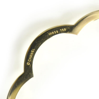 Chanel 18K Yellow Gold Large Profil de Camelia Hoop Earrings 4 of 4