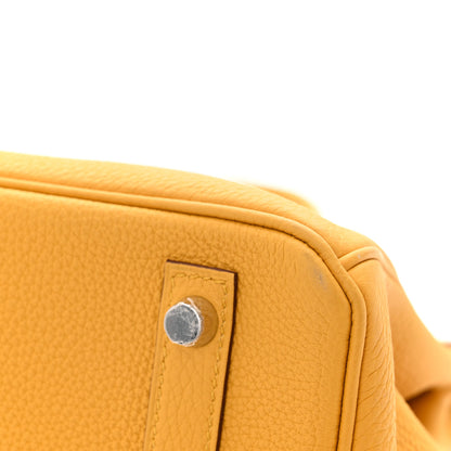 Hermes Togo Shiny Niloticus Crocodile Birkin Touch 30 Jaune Ambre 11 of 14