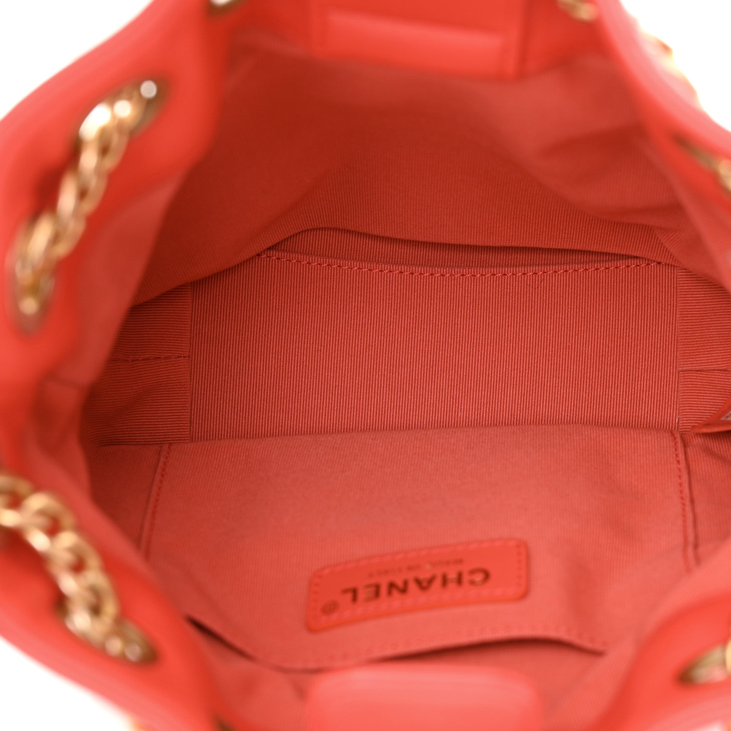Chanel Lambskin Resin Quilted Small Pearl Samba Bucket Bag Dark