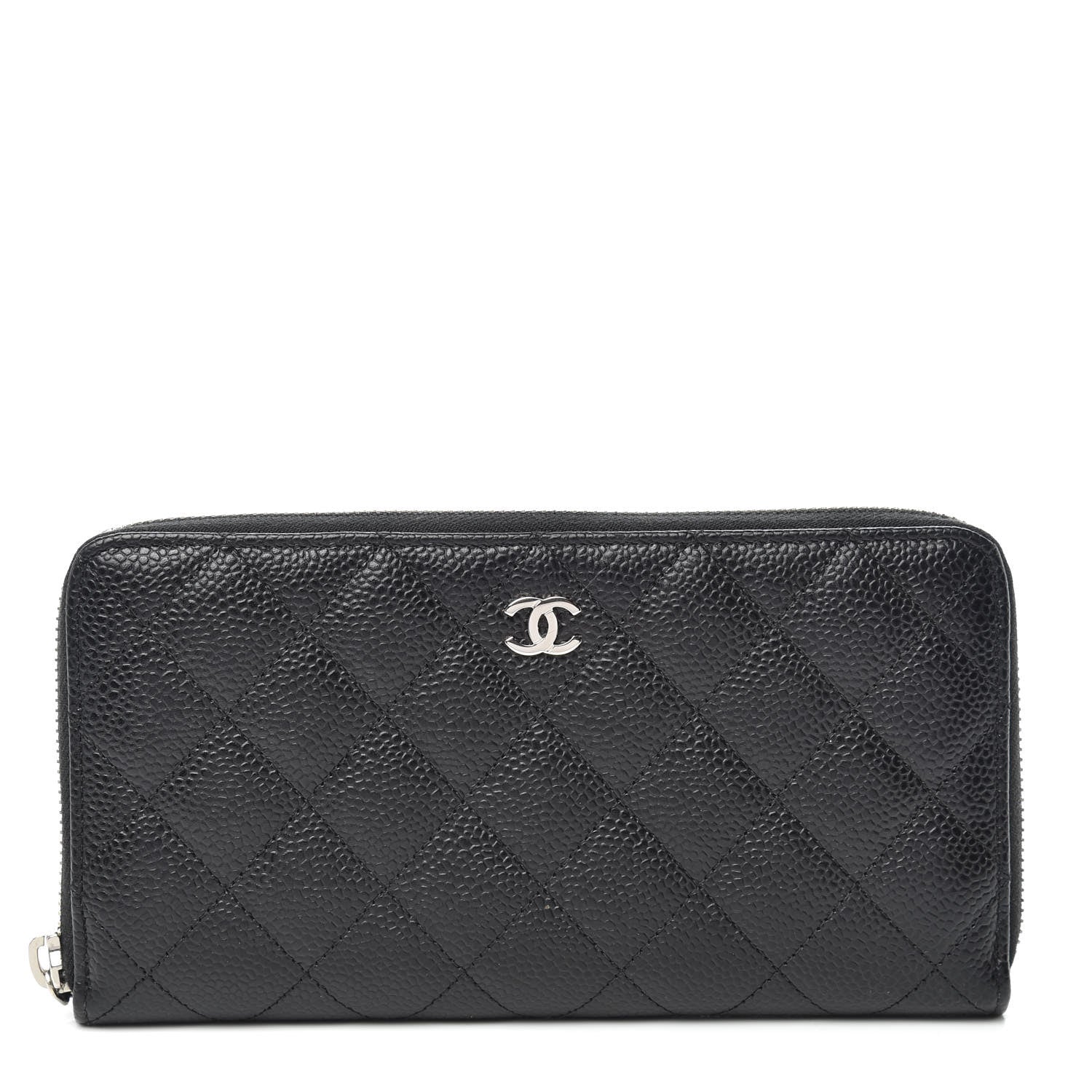 Chanel Caviar Quilted Large Gusset Zip Around Wallet Black 1 of 11