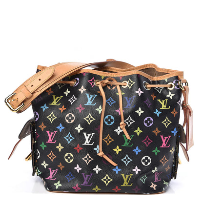 Louis Vuitton Monogram Multicolor Petit Noe Black 2 of 13