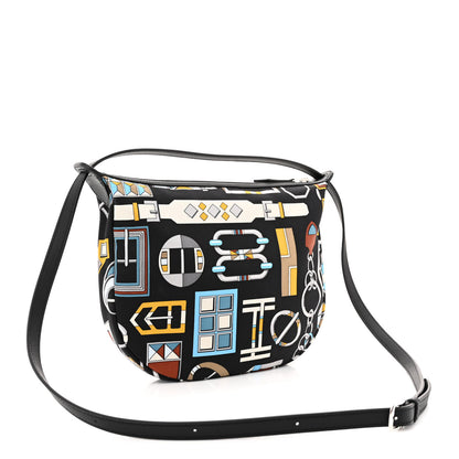 Hermes Silk Sursoie To Go Pouch Bleu Marine Craie Noir 3 of 10