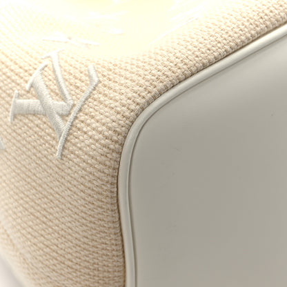 Louis Vuitton Cotton Monogram Embroidered Neonoe MM Beige White 6 of 9