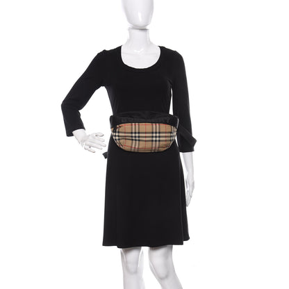 Burberry Nylon Vintage Check Sonny Bum Bag Archive Beige Black 2 of 9
