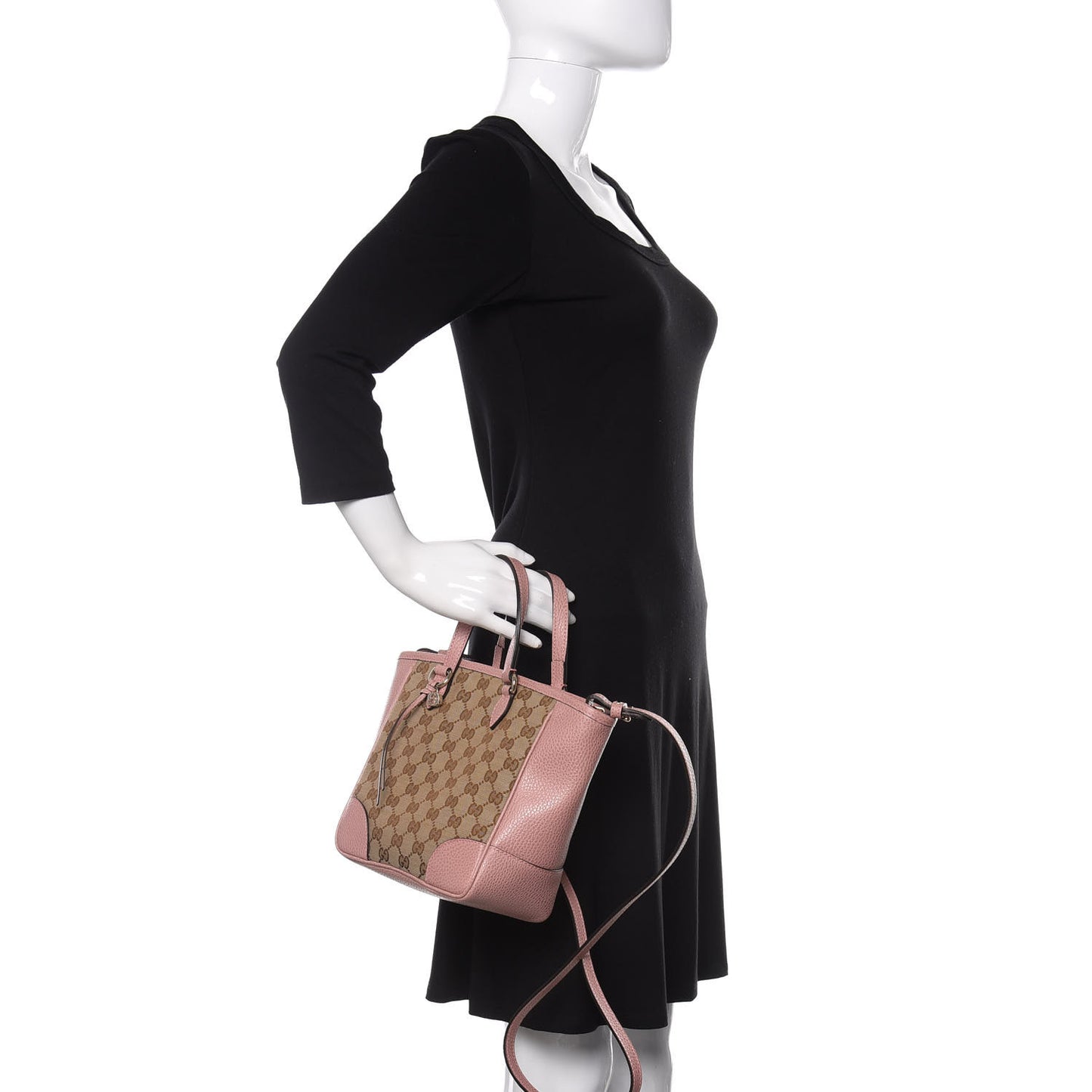 Monogram Small Bree Tote Beige Soft Pink