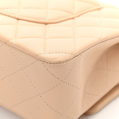 Chanel Lambskin Quilted Medium Double Flap Beige 10 of 15