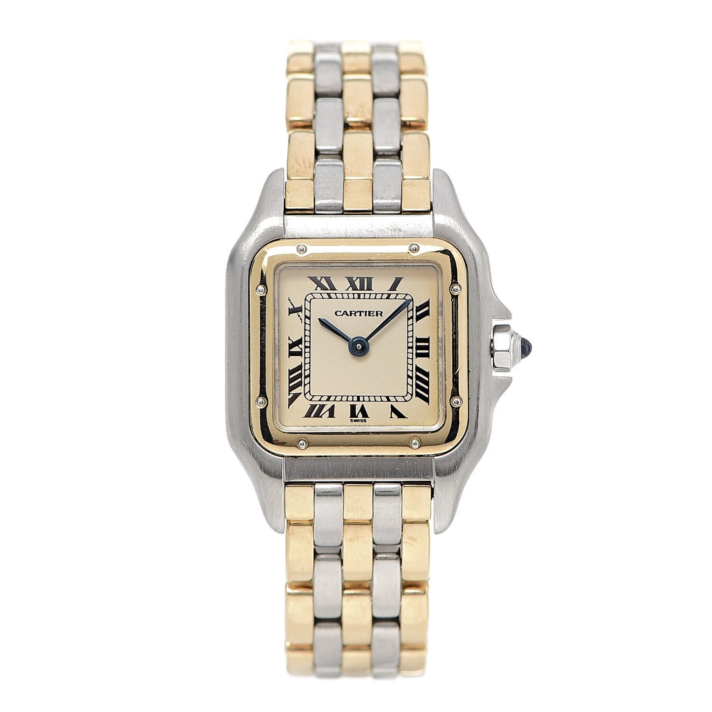 Stainless Steel 18K Yellow Gold 22mm Panthere Quartz Watch