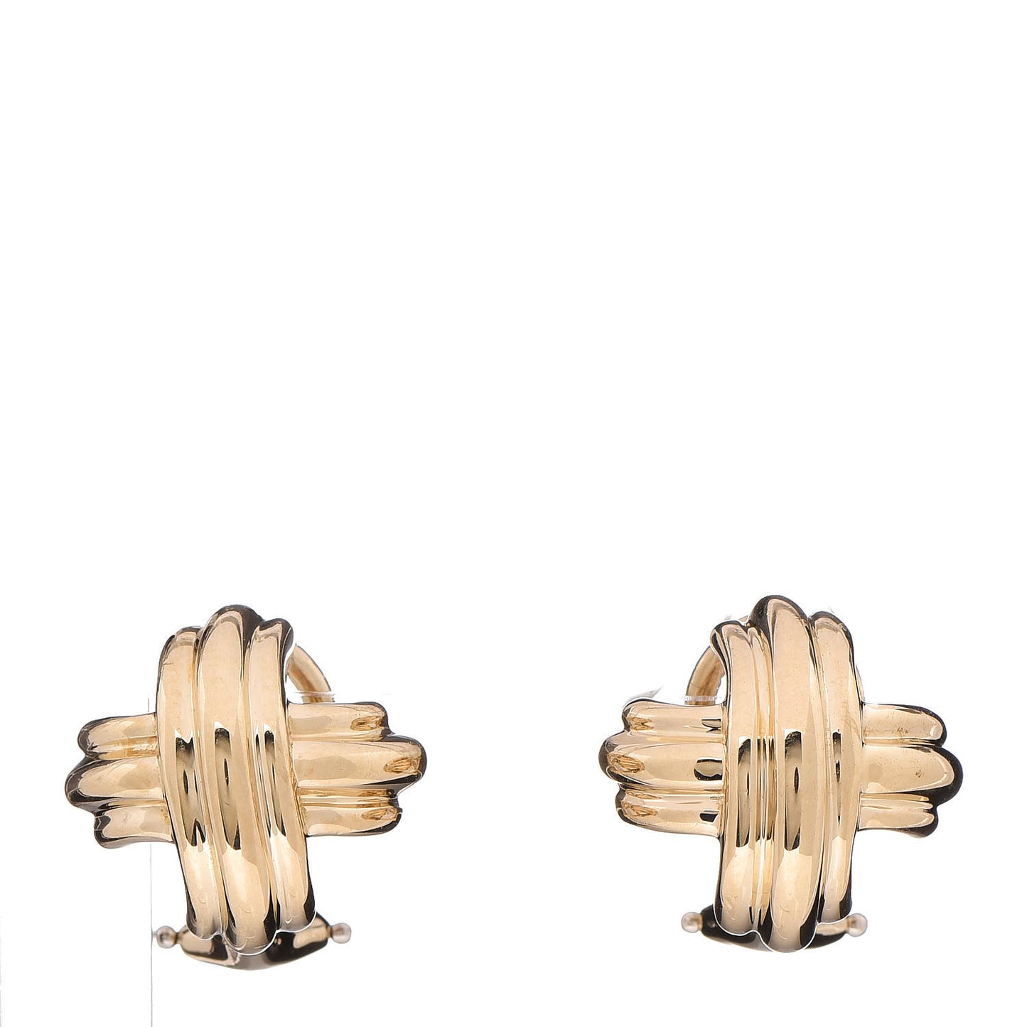 18K Yellow Gold Signature X Earrings