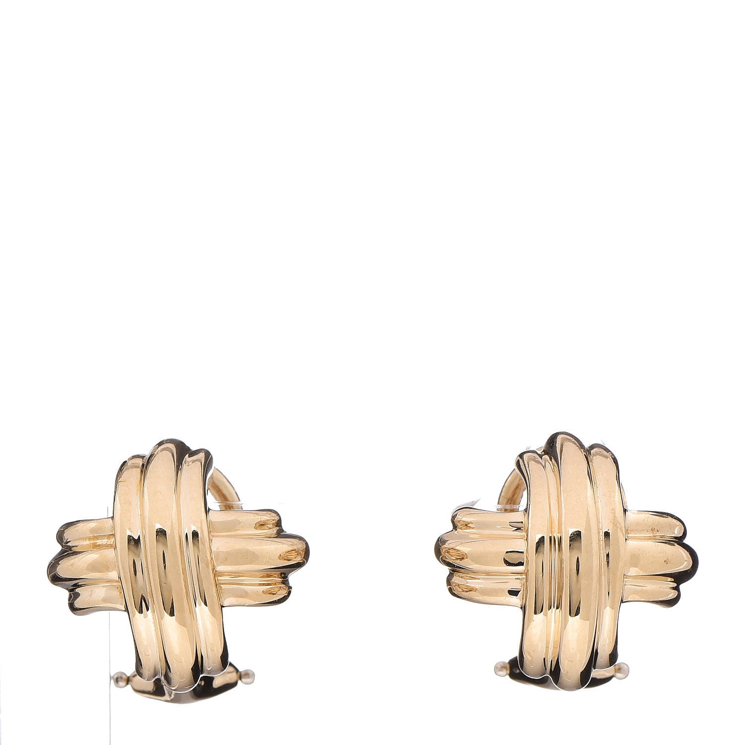 Tiffany 18K Yellow Gold Signature X Earrings 1 of 4