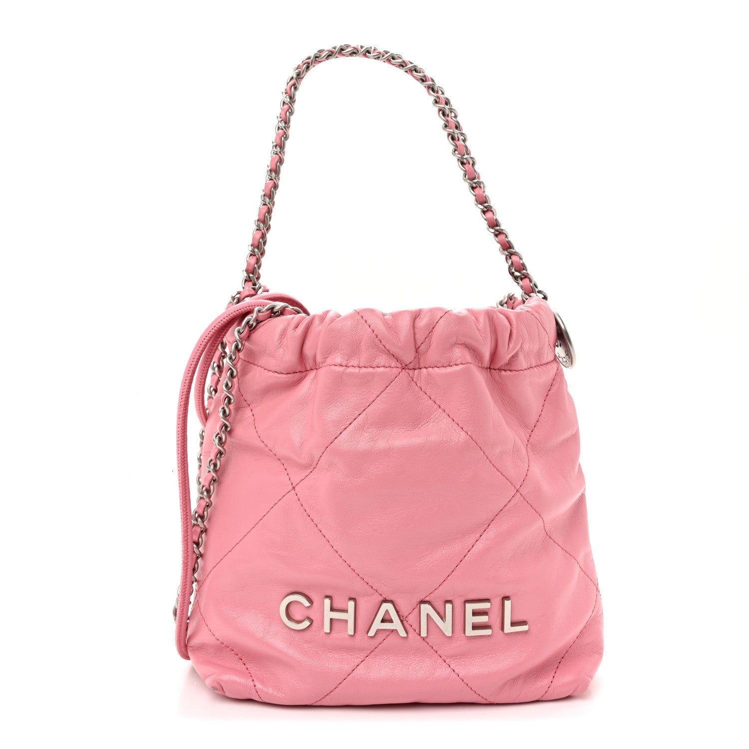 Chanel Shiny Calfskin Quilted Mini Chanel 22 Pink 1 of 11