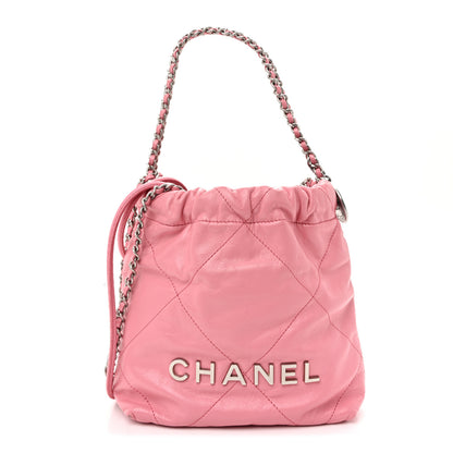 Chanel Shiny Calfskin Quilted Mini Chanel 22 Pink 1 of 11