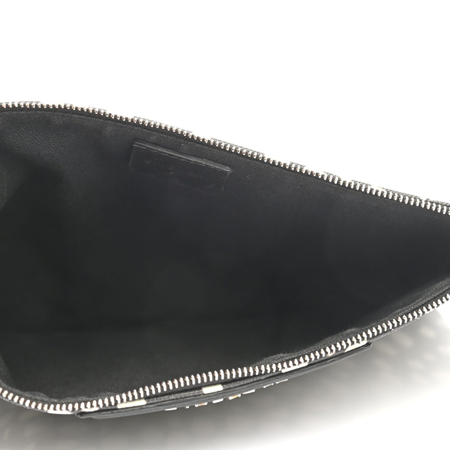 Coated Canvas Pouch Black White