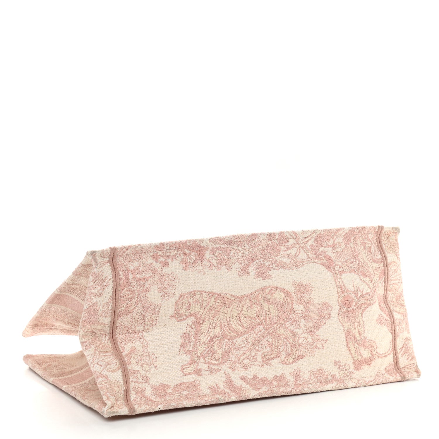 Christian Dior Canvas Toile De Jouy Embroidered Medium Book Tote Pink 3 of 10