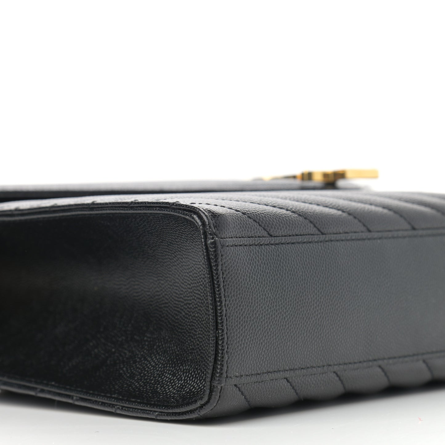 Grain De Poudre Matelasse Chevron Large Monogram Satchel Black
