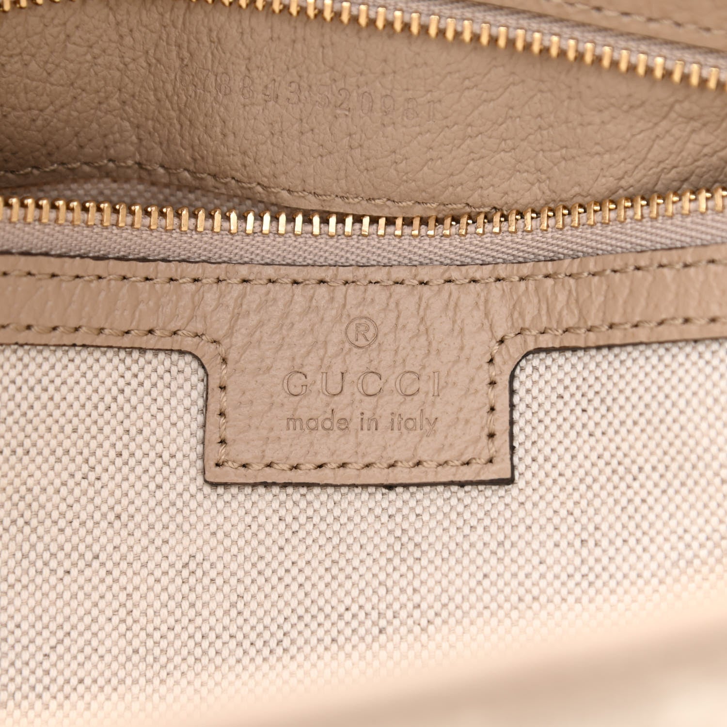 Gucci GG Supreme Monogram Textured Dollar Calfskin Web Small Jackie 1961 Hobo Beige Mystic White Oatmeal 6 of 10