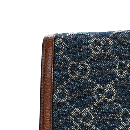 Gucci New Denim GG Monogram Dollar Calfskin Enamel Super Mini Dionysus Shoulder Bag Blue Tea Cuir Epilog Electric Blue 16 of 17