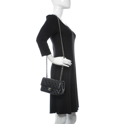 Chanel Lambskin Quilted Mini Rectangular Flap Black 2 of 10