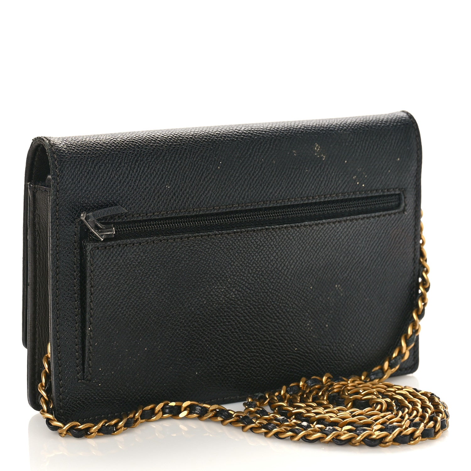Chanel Caviar CC Wallet on Chain WOC Black 3 of 16