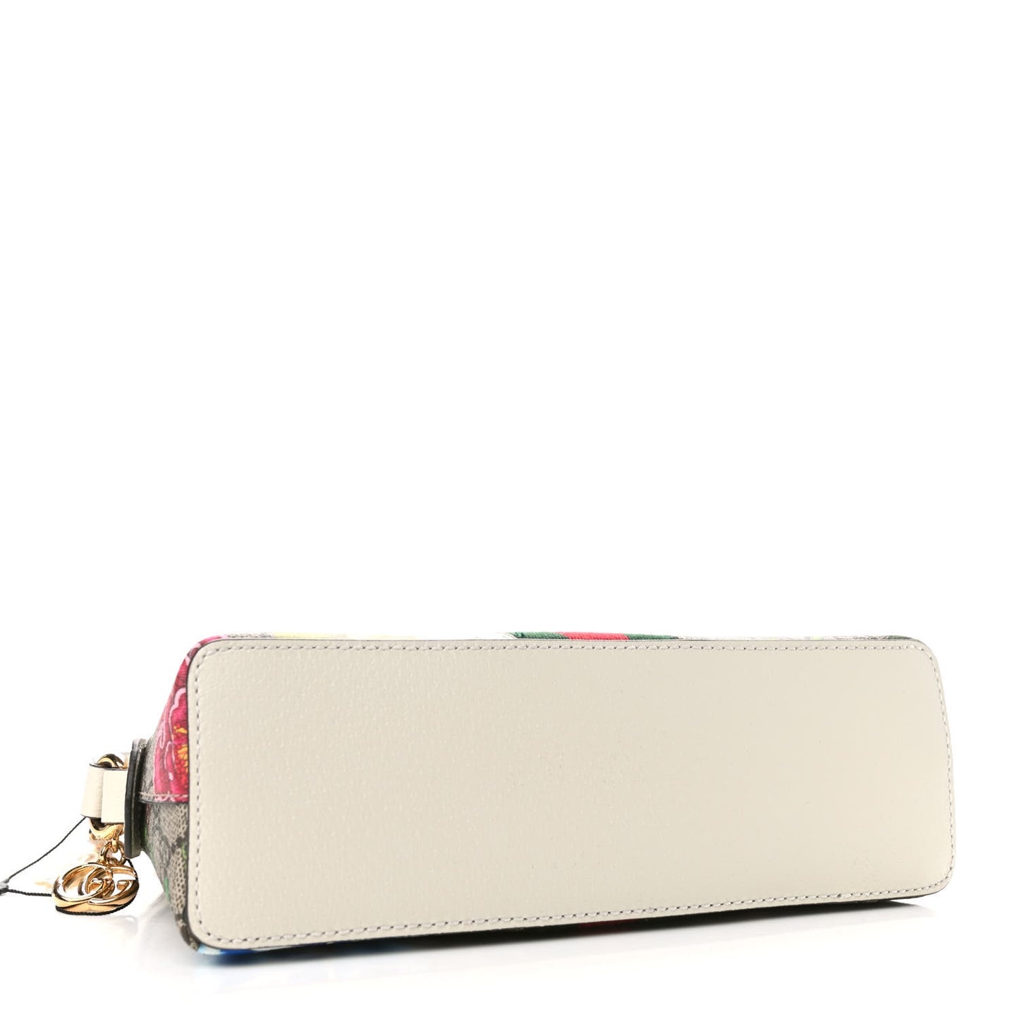 GG Supreme Monogram Flora Web GG Small Ophidia Dome Shoulder Bag White