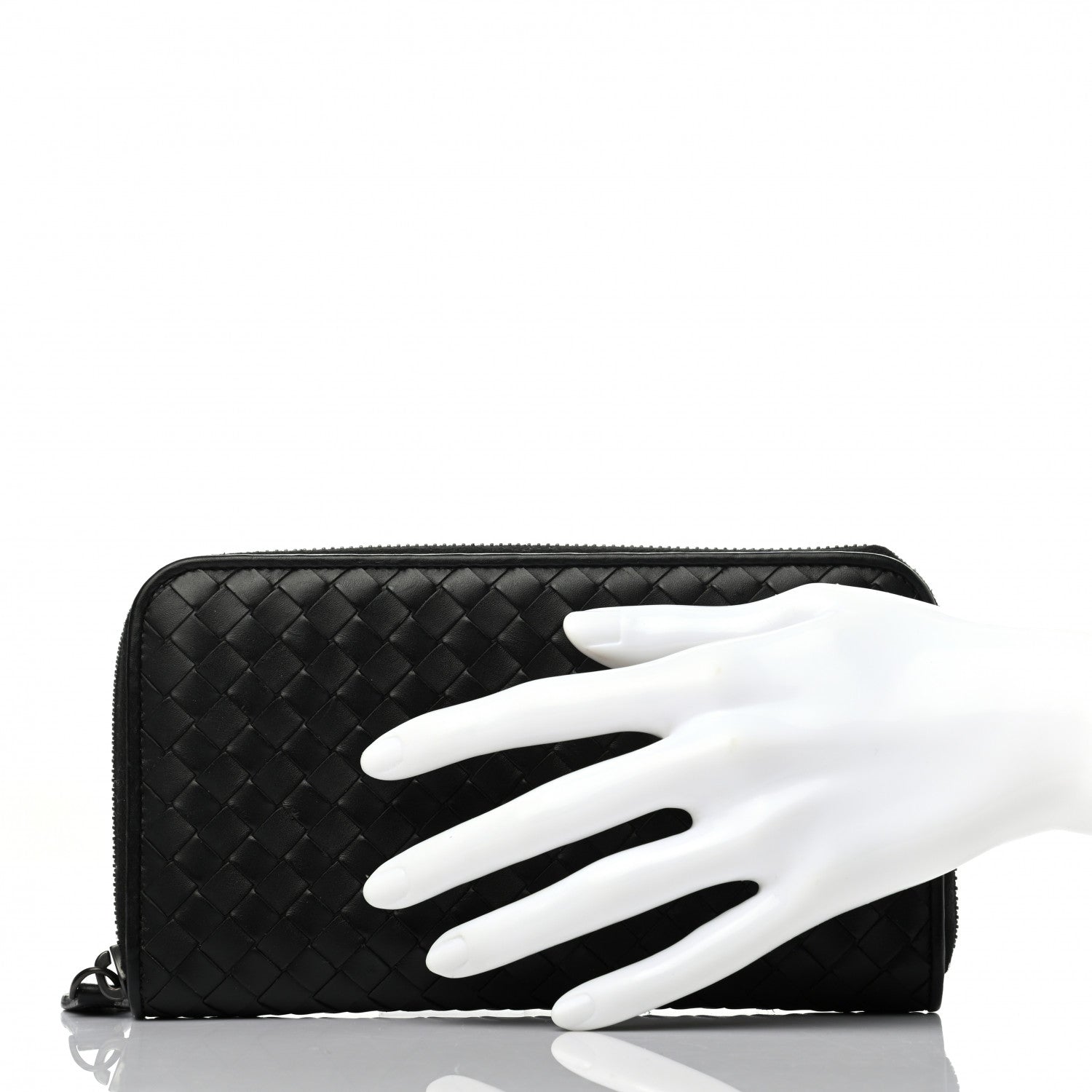 Bottega Veneta Nappa Intrecciato Zip Around Wallet Black 2 of 6