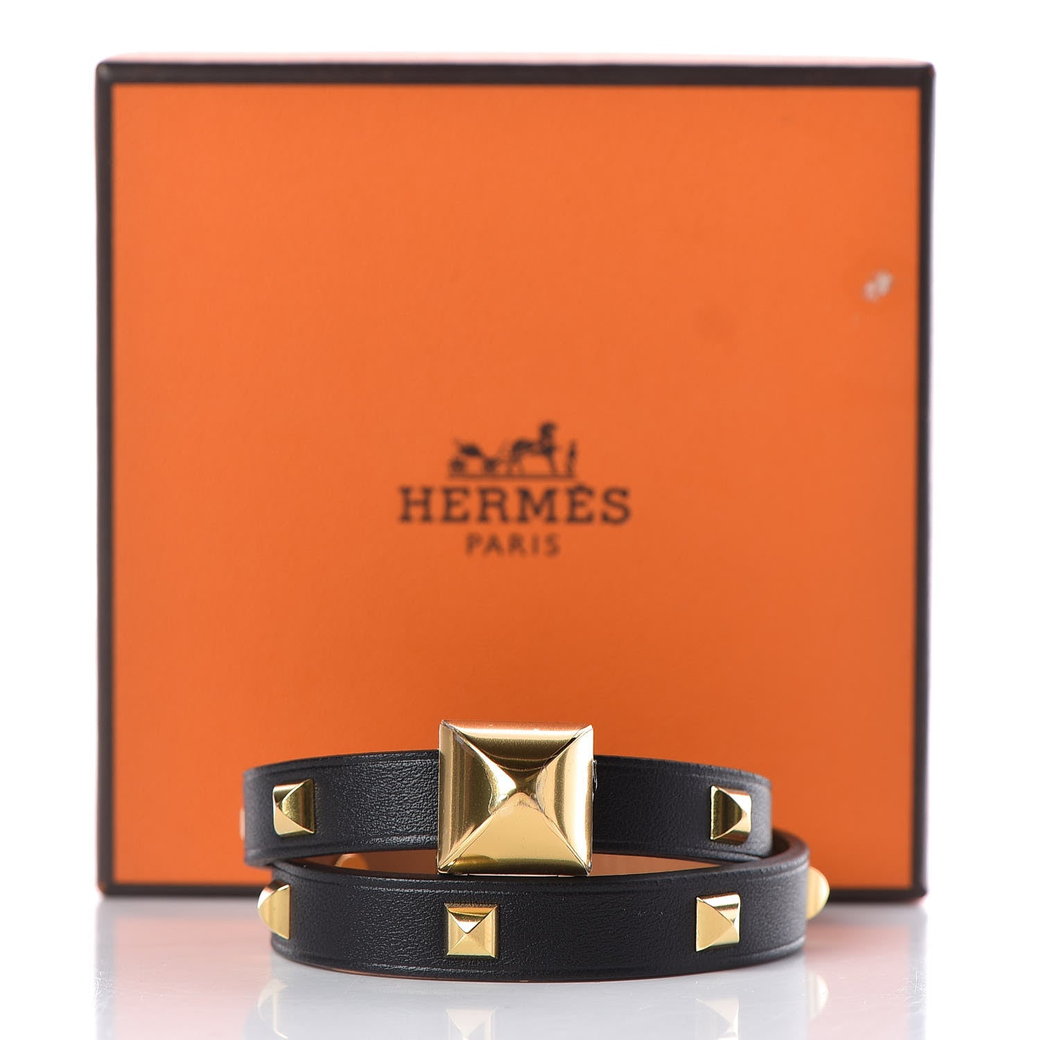 Hermes Swift Medor Infini Cloute Double Tour Bracelet T1 Black 6 of 6