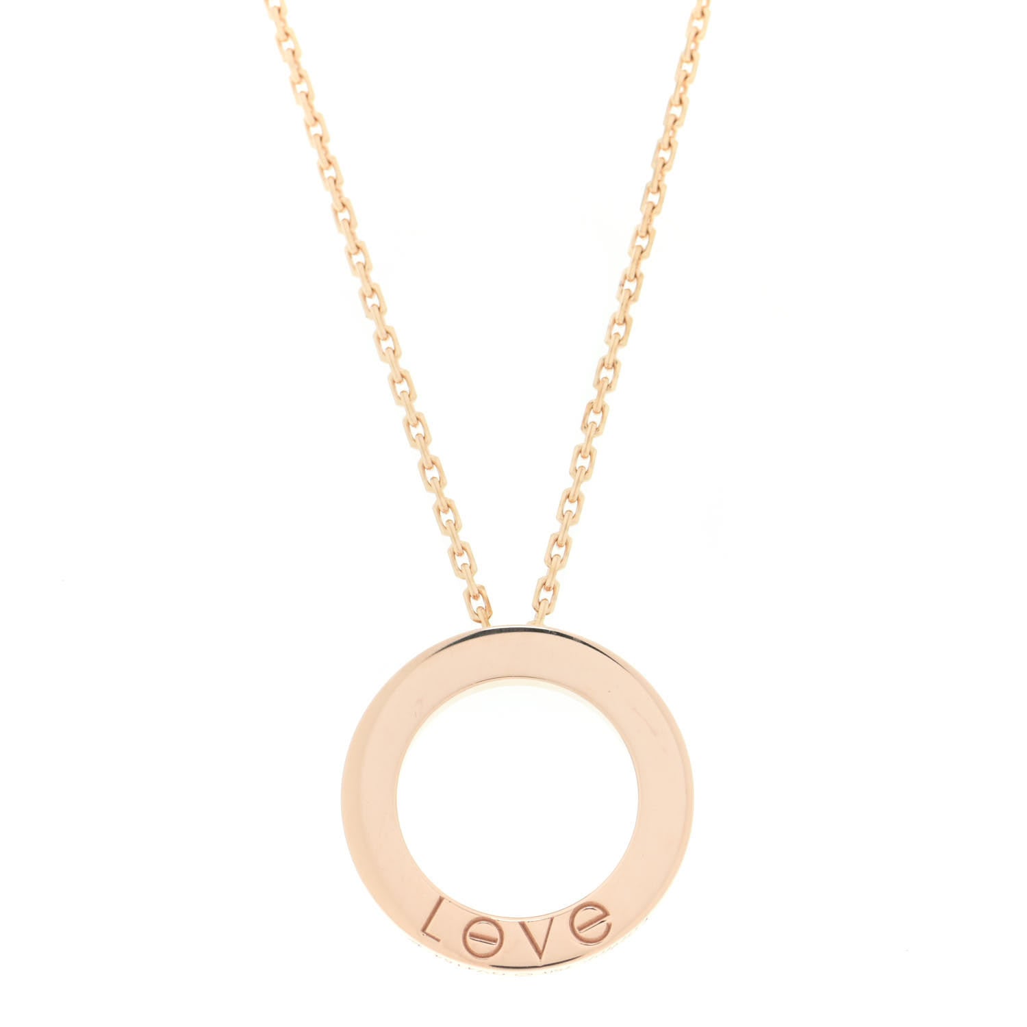 Cartier 18K Pink Gold LOVE Pendant Necklace 5 of 8