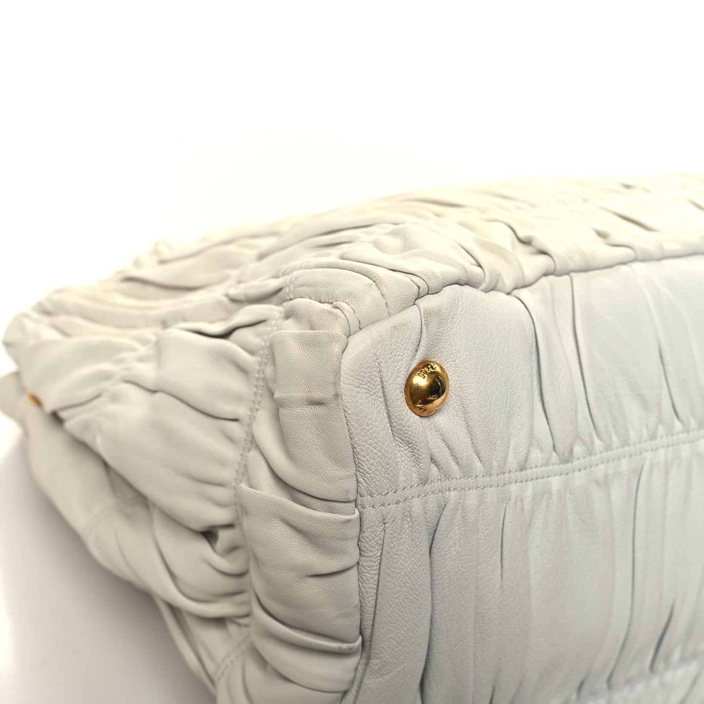 Nappa Gaufre Tote White