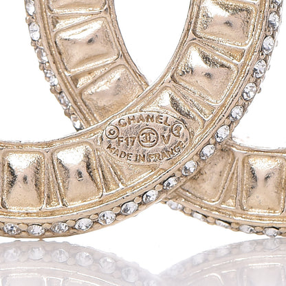 Chanel Baguette Crystal CC Brooch Gold 4 of 5