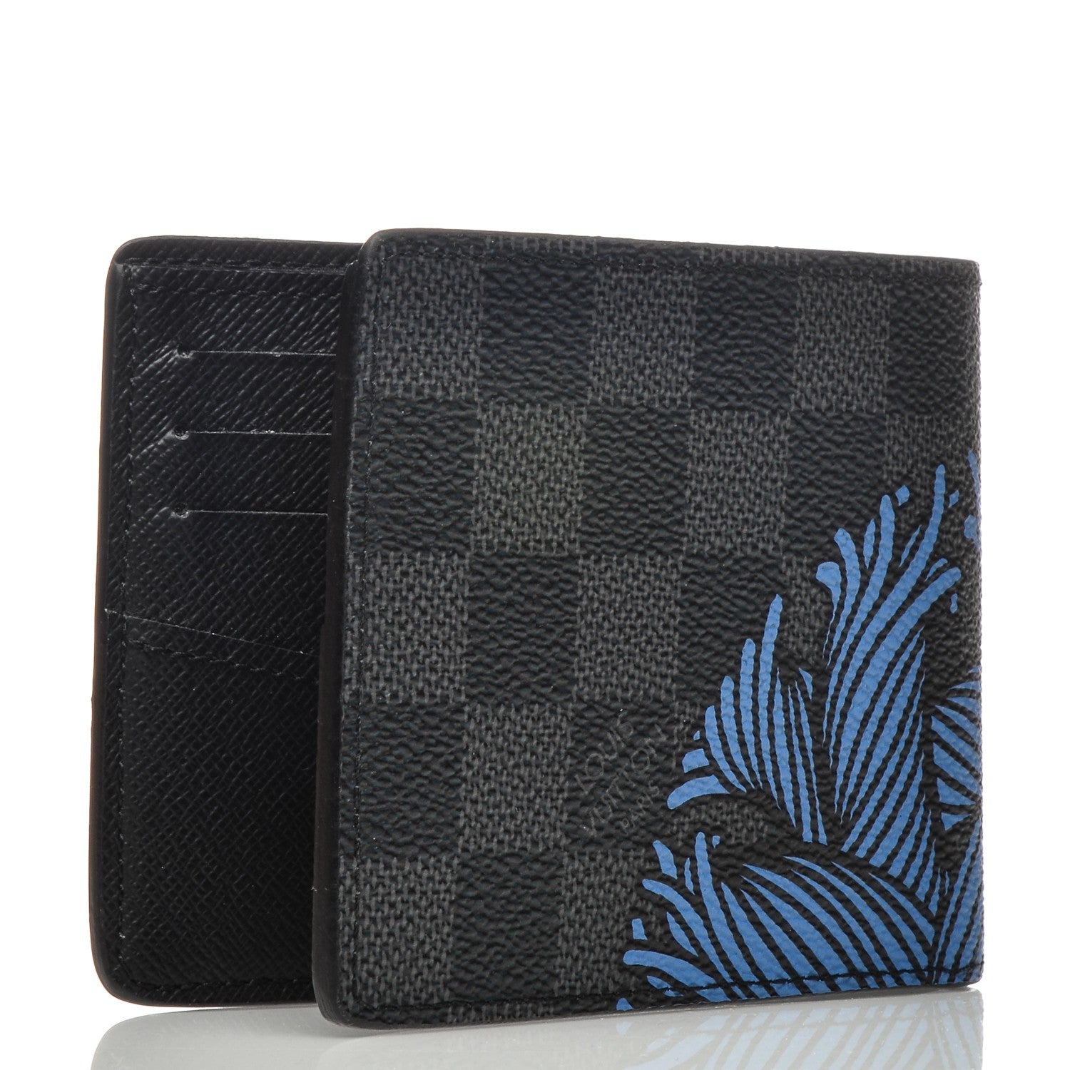 Louis Vuitton Damier Graphite Rope Slender Wallet Blue 3 of 6