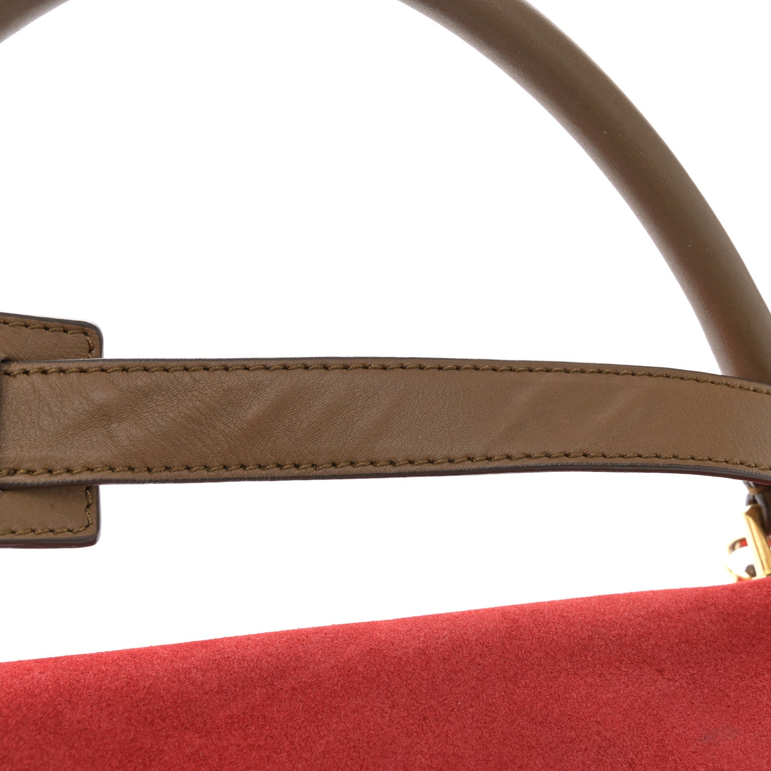 Celine Smooth Calfskin Suede Medium Tri-Color Trapeze Vermillion 19 of 20