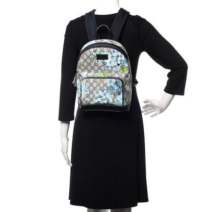 Gucci GG Supreme Monogram Blooms Small Day Backpack Blue 2 of 10