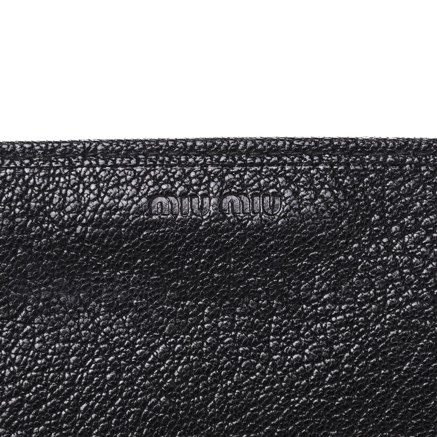 Miu Miu Madras Wallet On Chain Black 8 of 9