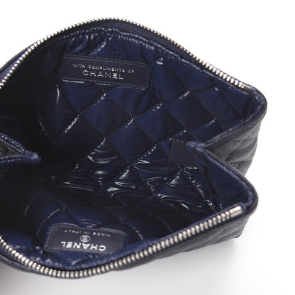 Chanel Caviar Quilted Cosmetic Case Navy 4 of 6