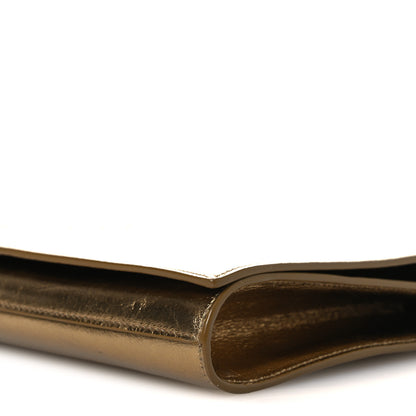 Saint Laurent Metallic Calfskin Monogram Large Belle De Jour Clutch Gold 10 of 12