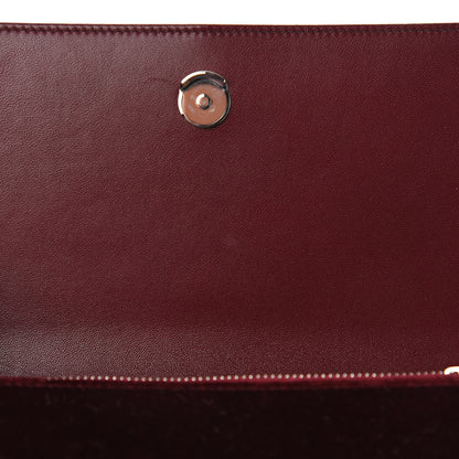 Saint Laurent Velvet Crystal Monogram Kate Tassel Shoulder Bag Burgundy 7 of 10