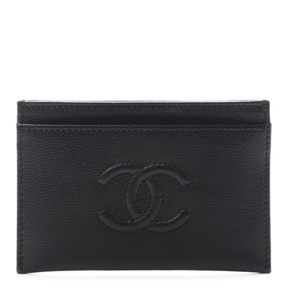 Chanel Caviar Timeless CC Card Holder Black 1 of 9