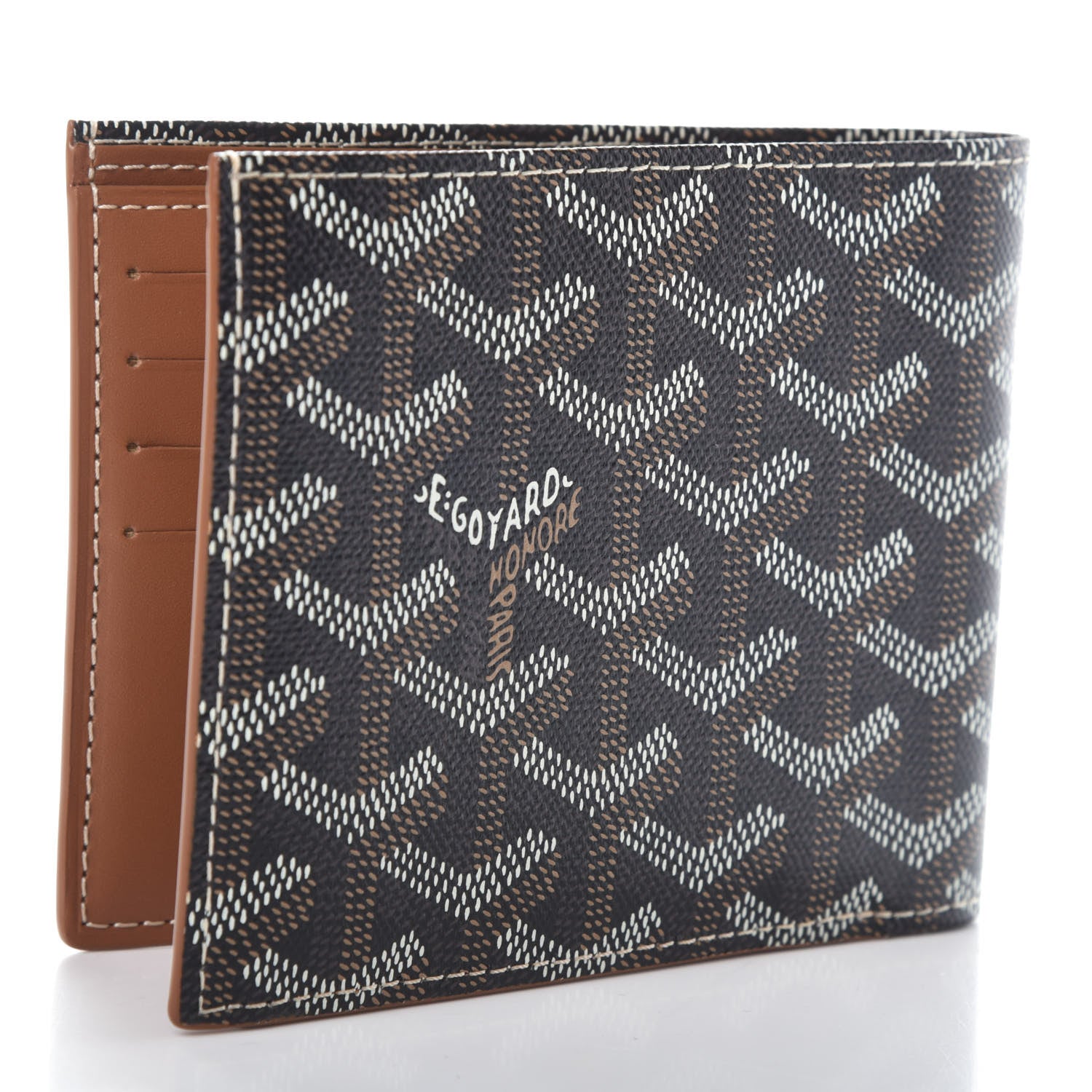Goyard Goyardine Saint Florentin Bi-Fold Wallet Black Gold 3 of 6