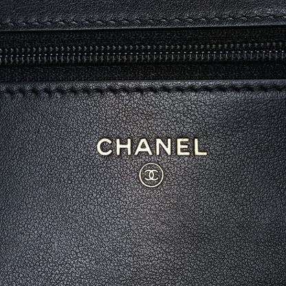 Chanel Caviar Quilted Boy Wallet On Chain WOC Black 6 of 12