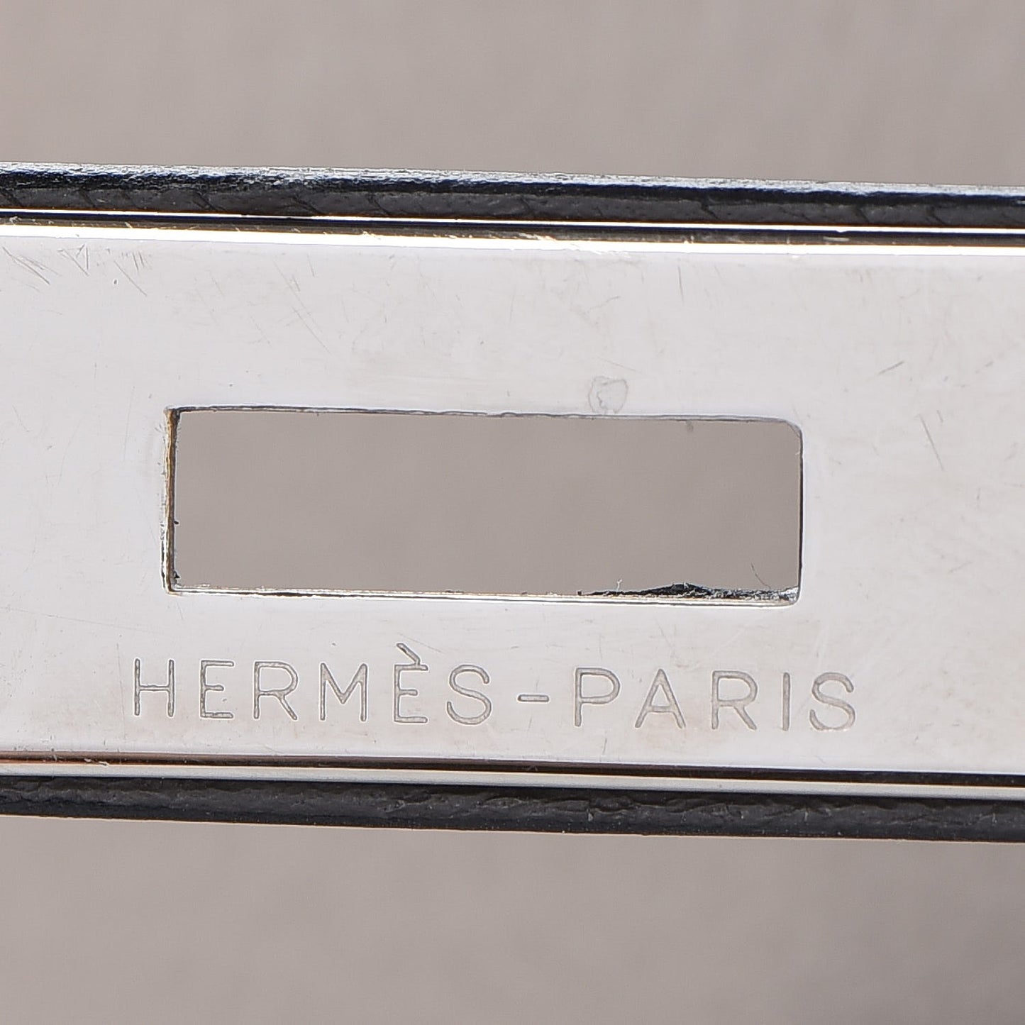Taurillon Clemence Tri-color Kelly Retourne 35 Graphite Gris Tourterelle Gris Clair