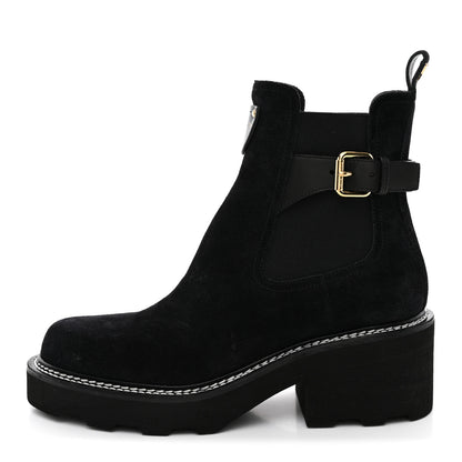 Louis Vuitton LV Suede Beaubourge Ankle Boot 39 Black 1 of 9