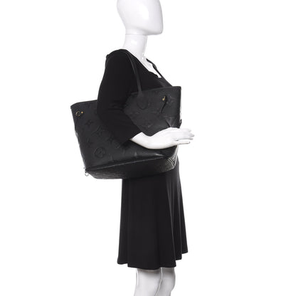 Louis Vuitton Empreinte Monogram Giant Neverfull MM Black 2 of 10
