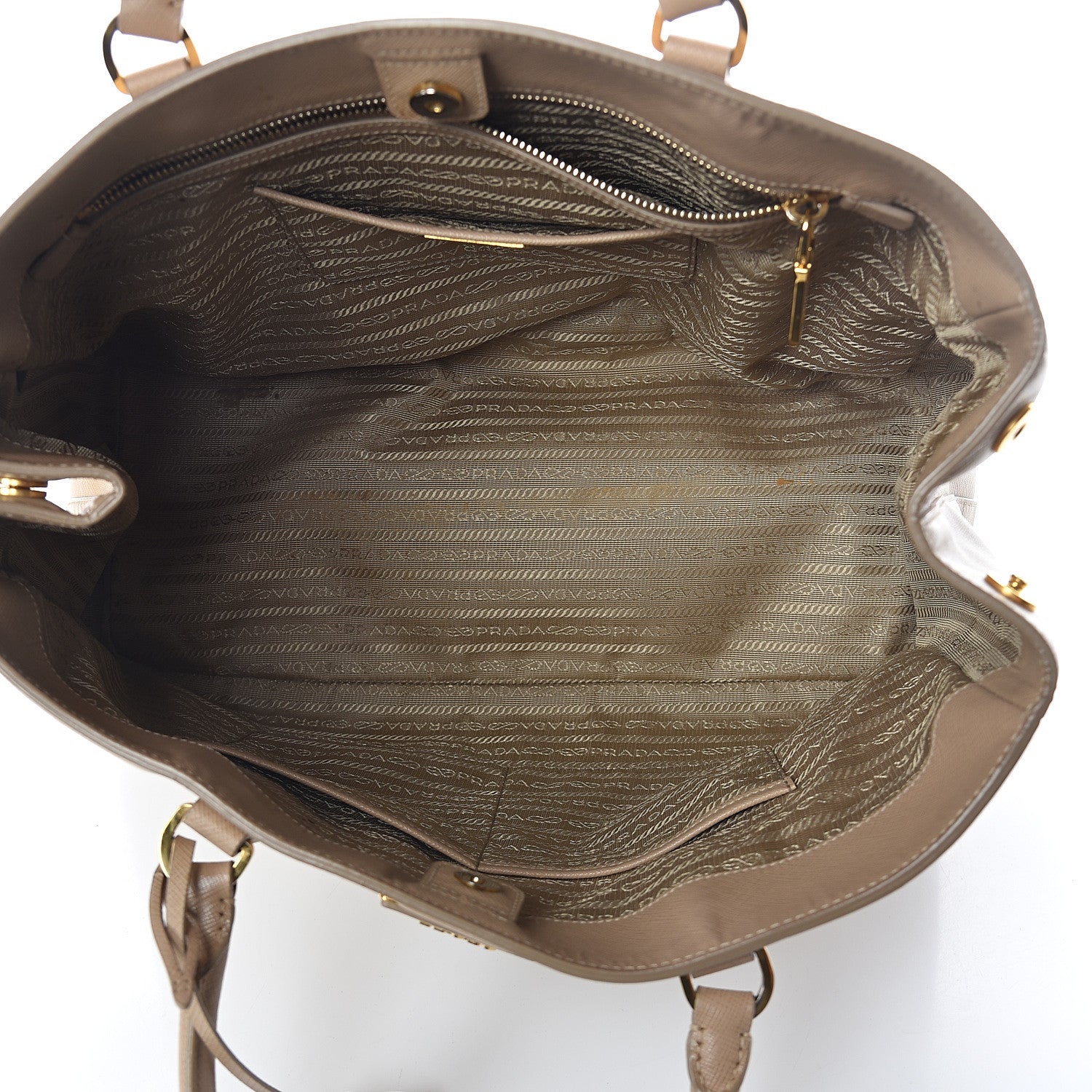 Prada Saffiano Lux Large Tote Sabbia 4 of 10