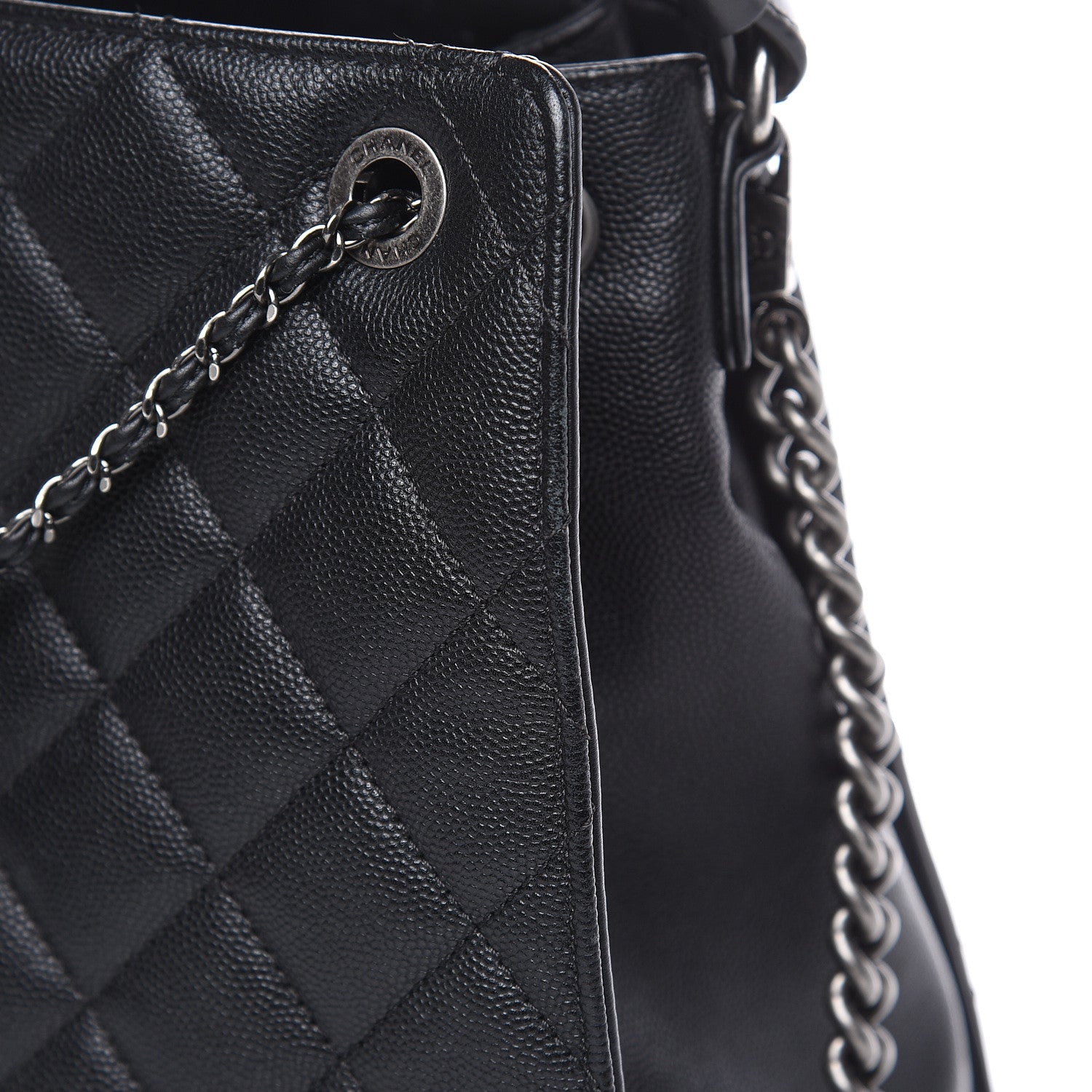 Chanel Caviar Quilted Medium CC Bucket Bag Black 11 of 13