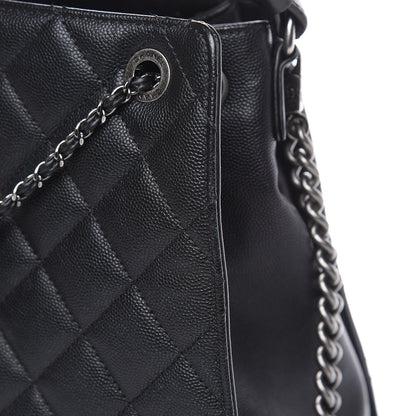 Chanel Caviar Quilted Medium CC Bucket Bag Black 11 of 13