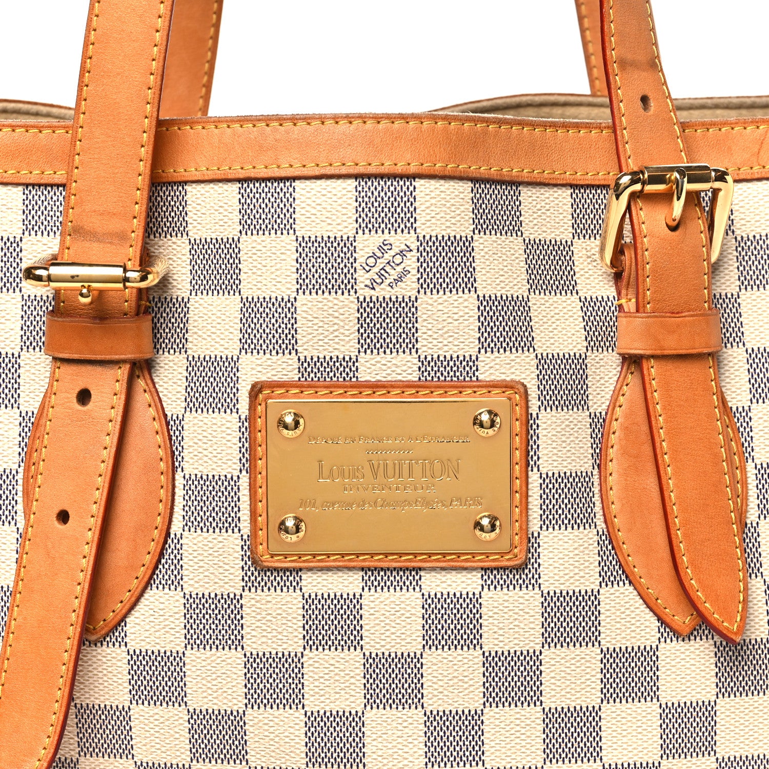 Louis Vuitton Damier Azur Hampstead MM 7 of 13