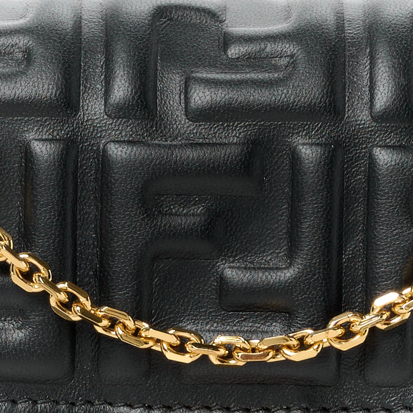 Nappa Matisse FF Embossed Continental Wallet On Chain Black