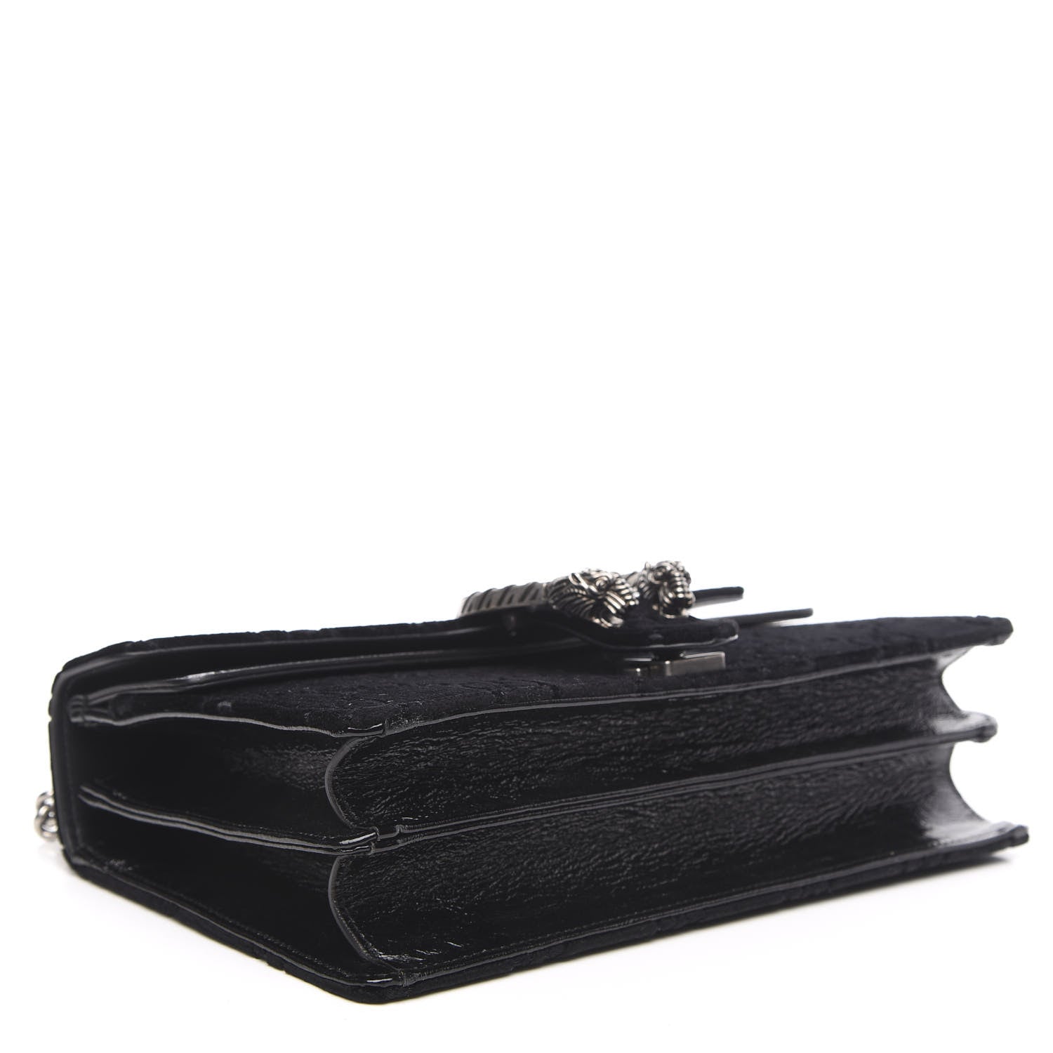 Gucci Velvet GG Monogram Small Dionysus Shoulder Bag Blue Black 4 of 12