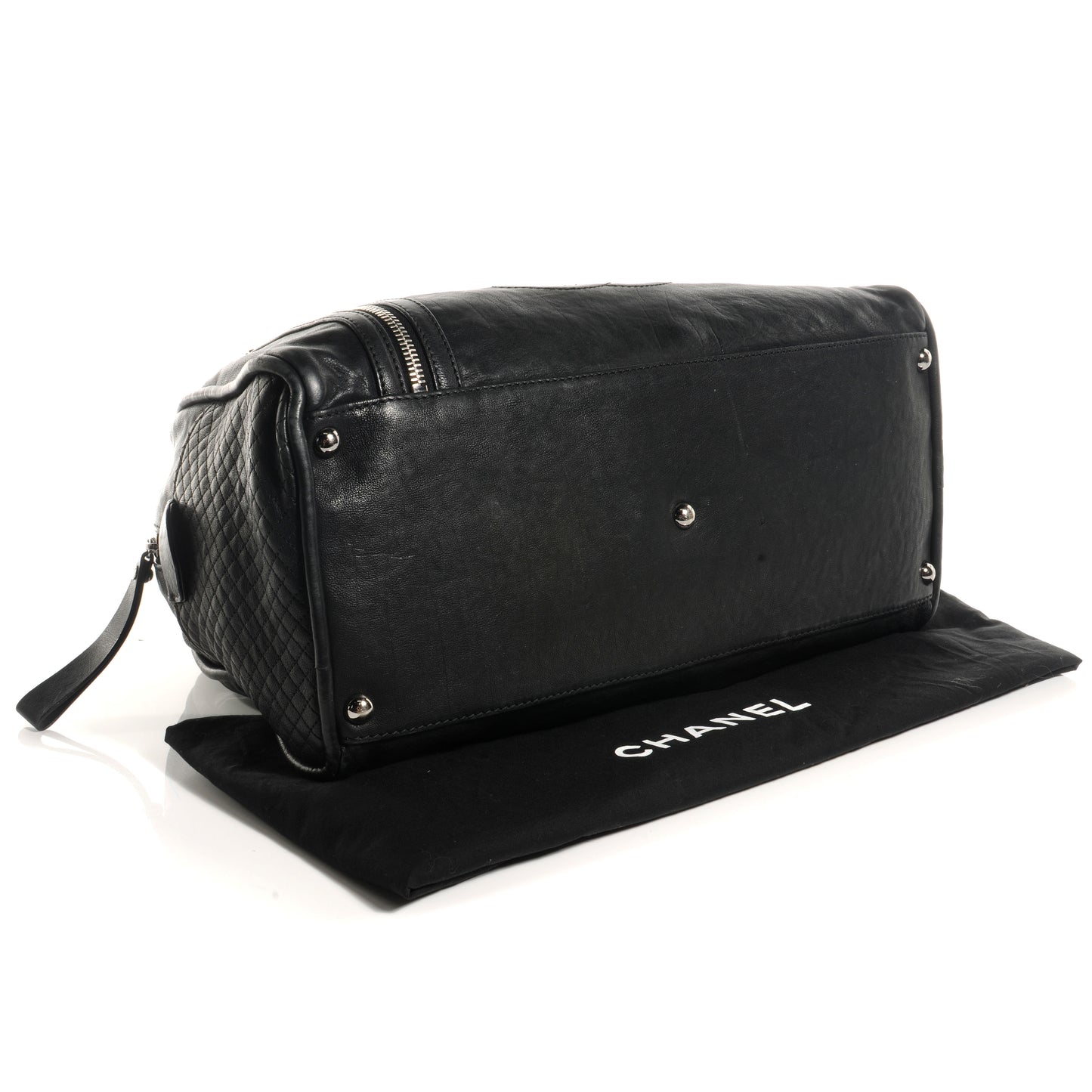 Calfskin Large Bowler Black