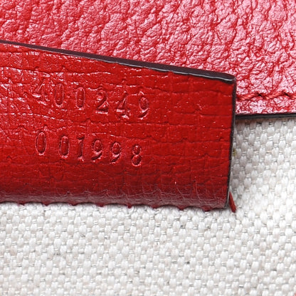 Gucci Calfskin Web Floral Embroidered Small Dionysus Shoulder Bag Hibiscus Red 7 of 9